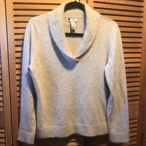 Carole Little Beige Angora/Nylon Blend Sweater